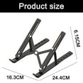 thumbnail image 2 of Foldable laptop stand, adjustable ergonomic desk computer stand, ventilated portable laptop stand, 2 of 5