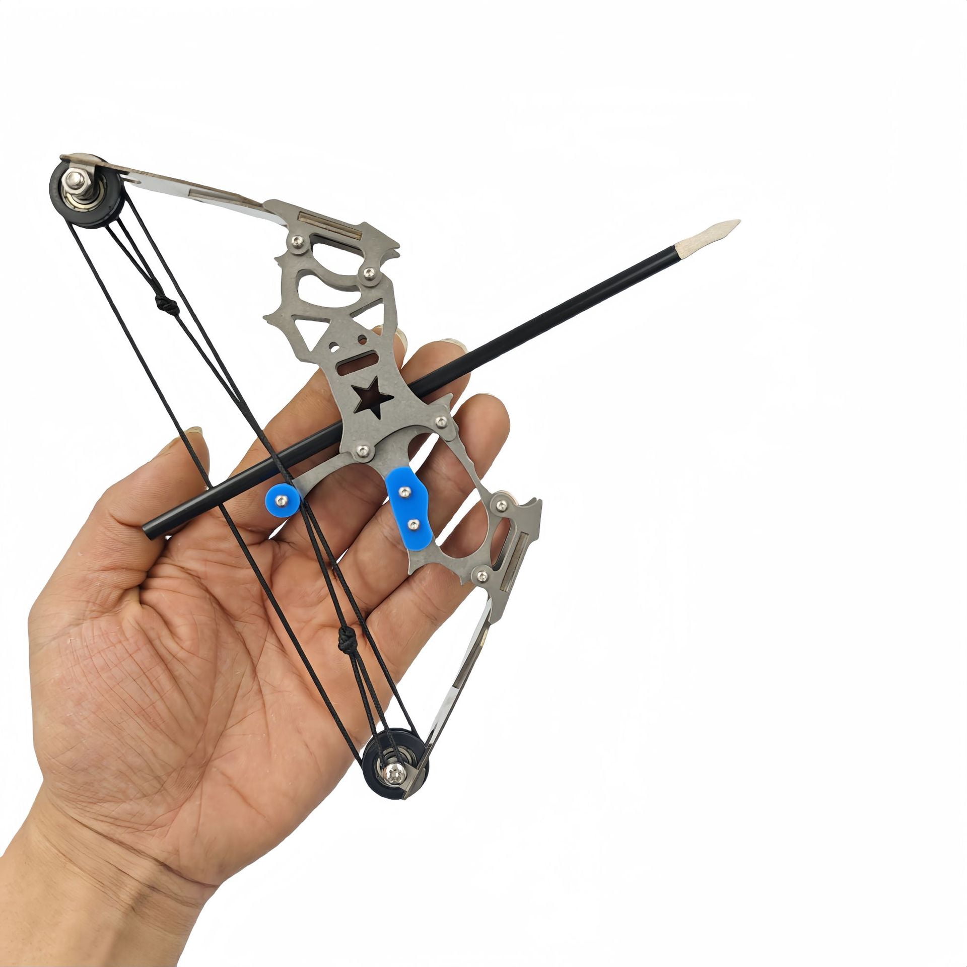 Mini Compound Bow Stainless Steel Includes 4/12 Arrows and Target Paper