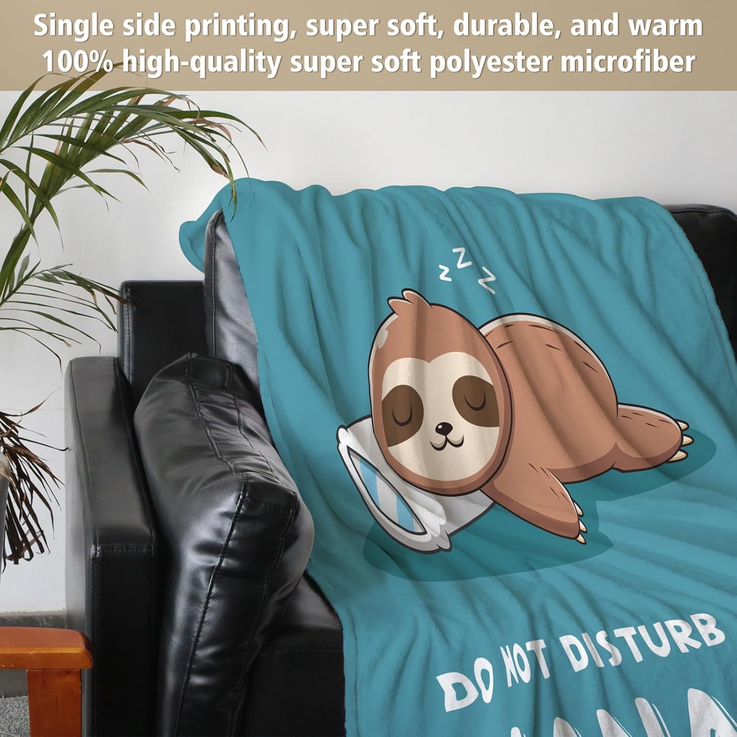 Funny Nana Gifts for Christmas, Nana is Charging Sloth Blanket, Nana Birthday Gifts, Gifts for Nana from Grandkids for Mothers Day, Soft Sloth Throws Blankets for Nana