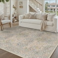 thumbnail image 4 of WIPONKEN 5x7 Area Rugs Morris Carpet for Living Room Bedroom Dining Room Office Farmhouse, Machine Washable Non Slip Vintage Persia Rug Blue, 4 of 5