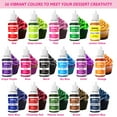 thumbnail image 2 of Food Coloring Liquid - 16 Colors Vibrant Food Coloring Set, Upgraded Tasteless Food Grade Food Dye for Cake Decorating, Baking, Cookies, Icing, Slime, Easter Egg, Fondant and DIY Crafts - 10ml Bottle, 2 of 3