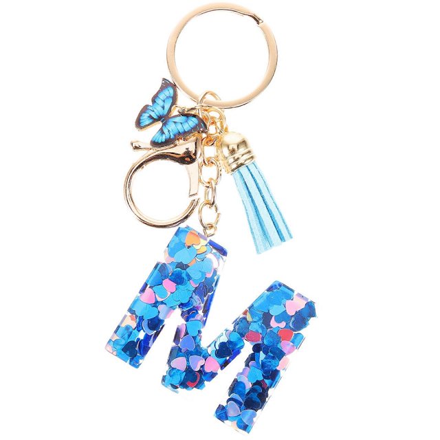 Letter Keychain Butterfly Tassel Keychain Decorative Keychain Handbag Charm Bag Charm (M)