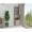 Light Gray, variant on Corner Bar Cabinet, 8 Cubbies - Ideal for Compact Home Bars