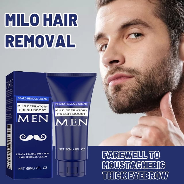 WIFKLSIIPG Effective Hair Removal for Men Body Chest Beard Mustache Smooth Skin Solution Gentle Formula for All Skin Types