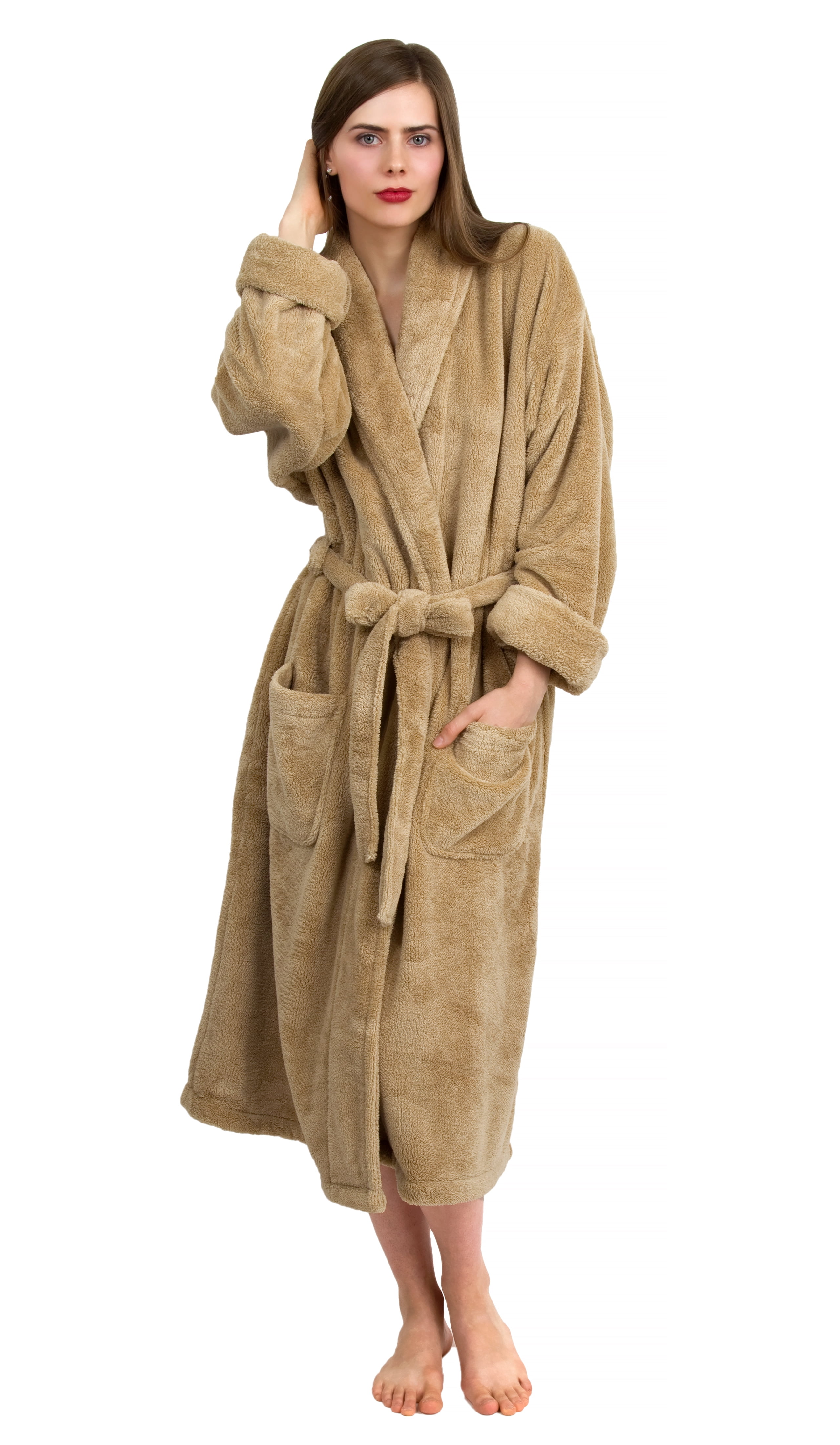 TowelSelections Women's Super Soft Plush Bathrobe Fleece Spa Robe Small ...