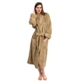 thumbnail image 1 of TowelSelections Women's Super Soft Plush Bathrobe Fleece Spa Robe Small-Medium Taupe, 1 of 6