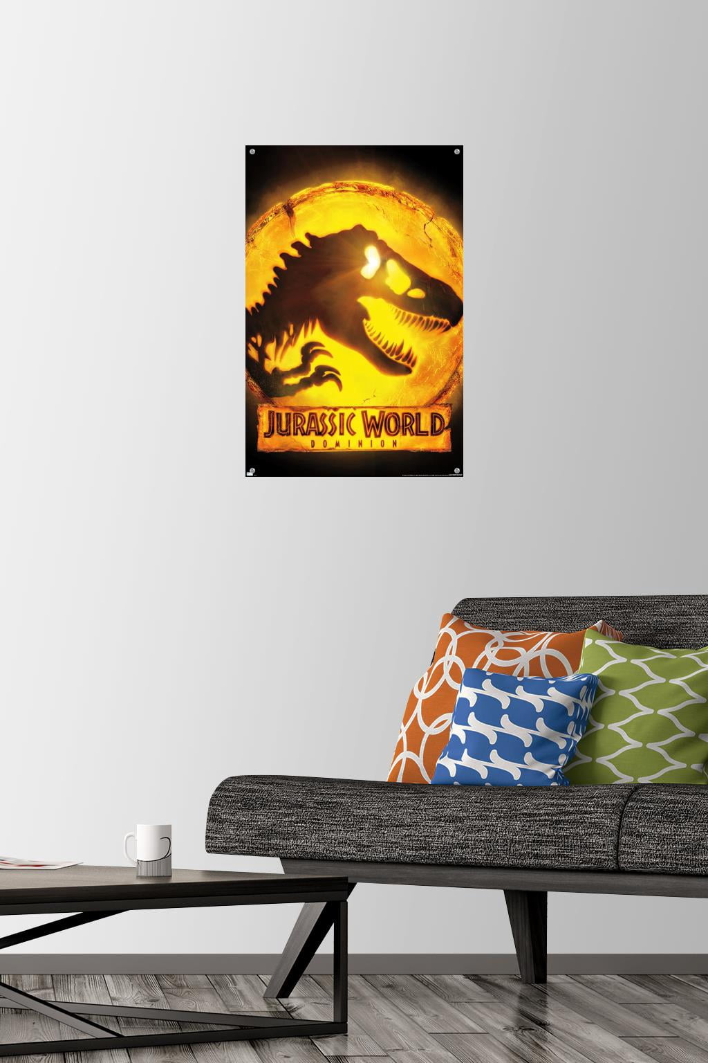 Jurassic World: Dominion - Logo One Sheet Wall Poster with Push Pins, 14.725" x 22.375"