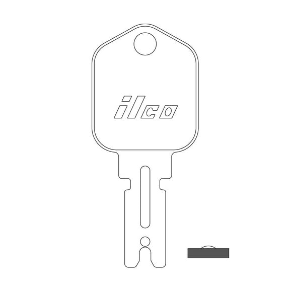 ILCO Replacement for Clark Fork Lift Uncut Key Blank - 1430 - CLF-1 (10 Pack)
