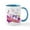 White/Blue Inside, variant on CafePress - White Easter Bunny Banner Mugs - 11 oz Ceramic Mug - Novelty Coffee Tea Cup
