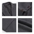 thumbnail image 4 of New Mens Mid-long Lapel Solid Autumn&winter Wool Overcoat, 4 of 4