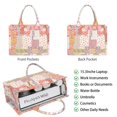 thumbnail image 2 of Large Capacity Tote Bag,Pioneer Flower Floral Print Pattern Handbag Fashion Luxury Tote Bag,15.7"x13"x 5.1" Inches,Laptop Compatible, 2 of 6