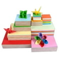 thumbnail image 2 of HLONK 100Pcs Square Origami Paper Double Sided Coloured DIY Folded Papercraft Tool, 2 of 7