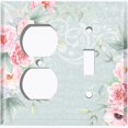 thumbnail image 4 of Metal Light Switch Plate Cover Elegant Floral Musical Damask Mint FLW113, 4 of 13