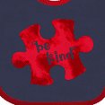 thumbnail image 4 of Inktastic Autism Awareness Be Kind Red Puzzle Piece Boys or Girls Baby Bib, 4 of 4