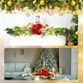 thumbnail image 5 of Light Up Xmas Gift Wreath with Bow Balls, GIXUSIL Stairway Hanging Trim Staircase Holiday Garland Christmas Decor Swags Teardrop for Garden Wall Door Front Railing Window (18x10in), 5 of 7