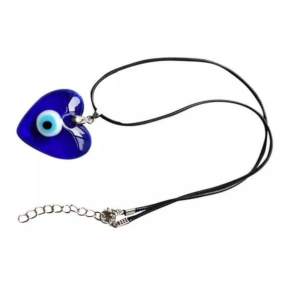 HOOUN Heart Pendant Evil Eye Ornaments Blue Charm Eyes Necklace Necklaces