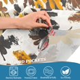 thumbnail image 5 of Yayeee Kitchen Curtains Tier Set of 2 Light Filtering 57"x24" Over Sink Window Panels, Brown Flowers, 5 of 7