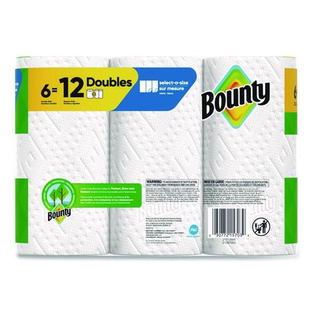 Select-a-Size 6 in. x 11 in. 2-Ply Kitchen Roll Paper Towels - White (6/Carton)