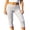 White, variant on LMLYSoH Women's Capris Leggings Fashion Casual Dot Print Elastic Waist Slim Fit Cropped Pants