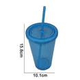 thumbnail image 2 of Gobelet à Double Paroi avec Paille, Gobelets en Plastique, Gobelets Réutilisables pour Café Glacé, Gobelets Transparents, 2 of 5