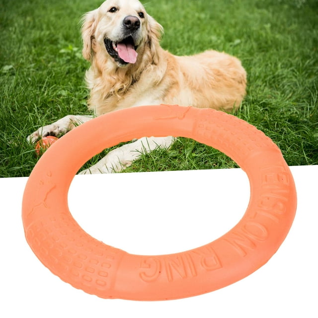 Dog Flying Ring Toy, Training Running Pet Pull Ring Bright Color Portable for Outdoor Green,Red,Orange