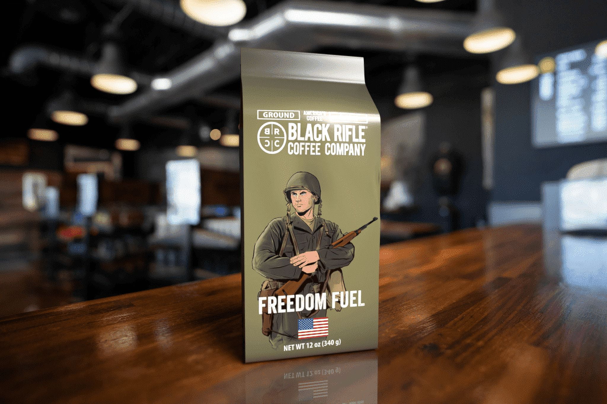 Black Rifle Coffee Company Freedom Fuel, Dark Roast, Ground Coffee,12 oz