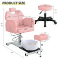 thumbnail image 2 of KIGOTY Pedicure Chair with Stool Massage Foot Bath, 360 Degree Swivel Foot Spa Chair, Hydraulic Pedicure Chair for Massage Shop, Pedicure Shop, Beauty Salons, Spa, Pink, 2 of 7