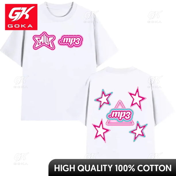 Camiseta con estampado de Emilia Mernes MP3 Tour para hombre y mujer camisetas informales de moda estética de verano camisetas de algodón Retro camisetas de calle Unisex