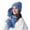 Blue, variant on MIASHUI Winter Hat, Scarf, and Gloves Warm Three-Piece Set, Scarf Set for Women, Cold Weather Scarf, Casual Scarf Grey