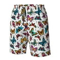 thumbnail image 4 of Balery Colorful Flying Butterflies Traje de Baño Estilo Hawaiano para Hombre, Shorts de Secado Rápido con Bolsillos-3X-Large, 4 of 6