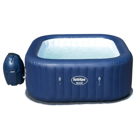 Bestway SaluSpa Hawaii AirJet 6-Person Portable Inflatable Round Spa Hot (Best Way To Microwave Hot Dogs)