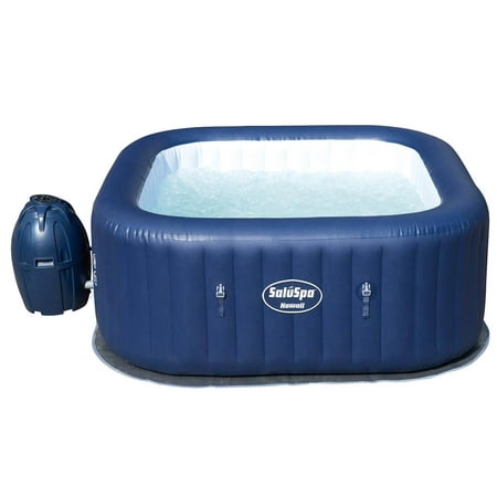 Bestway SaluSpa Hawaii AirJet 6-Person Portable Inflatable Round Spa Hot (Best Way To Keep Rabbits Out Of Garden)