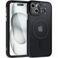 thumbnail image 1 of YJJSKKEJI for iPhone 15 Case, iPhone 15 Magnetic Phone Case [Compatible with MagSafe] Translucent Matte Back Slim Shockproof Military-Grade Protection Anti-Fingerprint Cover, Black, 1 of 1