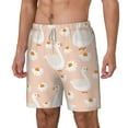 thumbnail image 2 of Gaeub Geese and Flower Mens Swim Trunks Stretch Beach Shorts Quick Dry for Men Swim Shorts Swimwear with Pockets- X-Large, 2 of 9