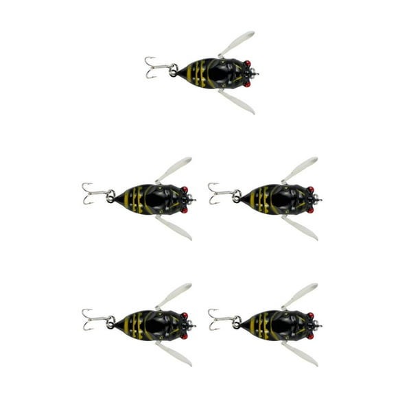 Greeniant Cebo falso, señuelo realista, deflector de alambre de acero, herramientas de pesca artificiales, negro Type2 NO2 Greeniant CBP268304