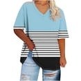 thumbnail image 1 of Birdeem Blouses pour Femmes T-Shirt d'Été Imprimé à Manches Courtes Col en V Surdimensionné pour Femmes, 1 of 1
