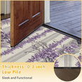 thumbnail image 5 of CURLYOOT Lavender Floral Half Round Door Mat, Indoor Outdoor Entrance Rug, Farmhouse Semi Circular Area Rug, Non Slip Washable Absorbent Doormat, Laundry Room Rug 24'' x 36'', 5 of 6
