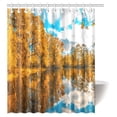 thumbnail image 1 of ABPHQTO Lake House Decor Decor Juego de cortinas de ducha Paisaje de lago y cielo Nube Autunm Trees Belleza natural Tela Baño Cortina de ducha 150x180 cm, 1 of 3