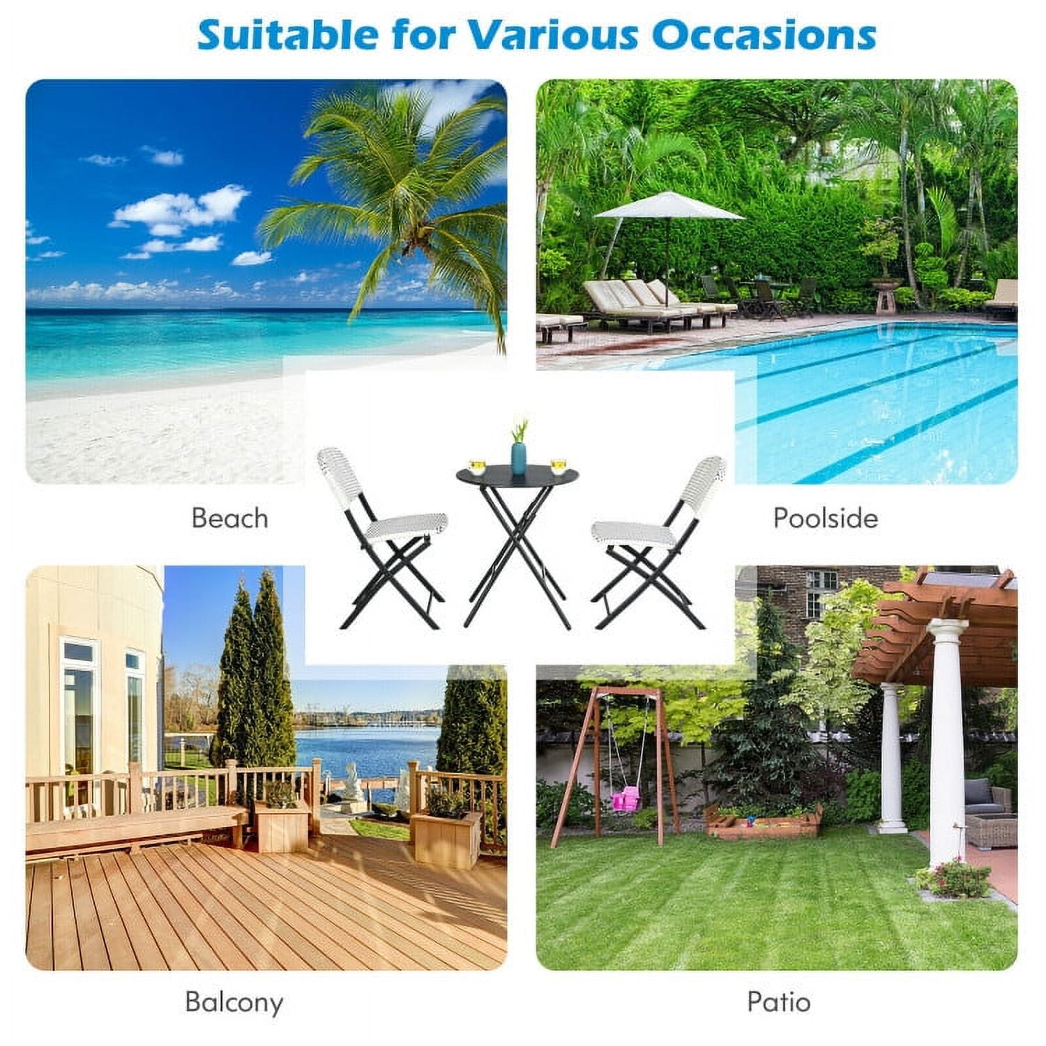 Aimee Lii 3 Pieces Patio Rattan Bistro Set with Round Dining Table, Outdoor Patio Furniture Sets Aimee Lii 3 Pieces Patio Rattan Bistro Set with Round Dining Table, Outdoor Patio Furniture Sets