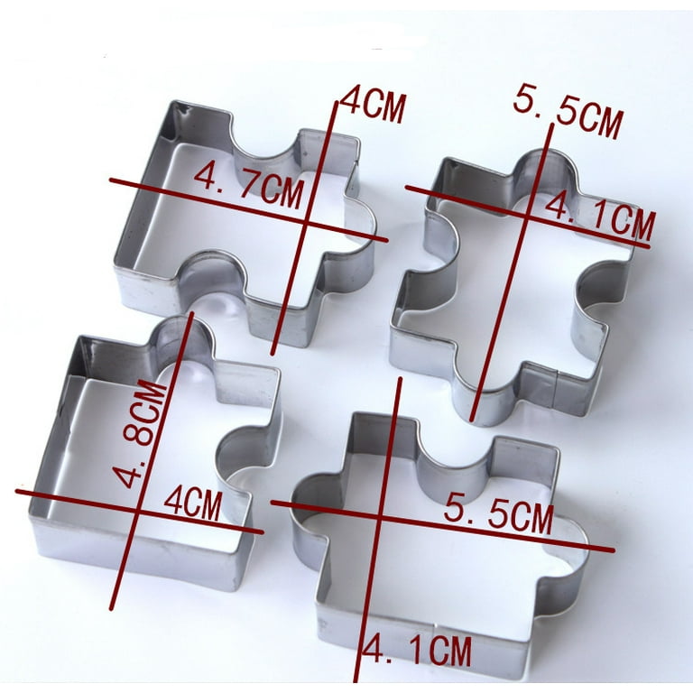 Stainless Steel Jigsaw Puzzle Cake Mold And Cookie Cutter - Temu