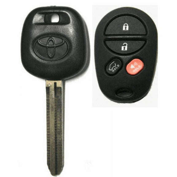 Toyota Transponder Chip Key 44D Dot 4 Button Keyless Remote Gate GQ43VT20T VLS