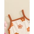 thumbnail image 6 of Aojekbee Baby Girls Summer Shorts Sets Sleeveless Floral Print Cami Romper Shorts Headband Sets, 6 of 10