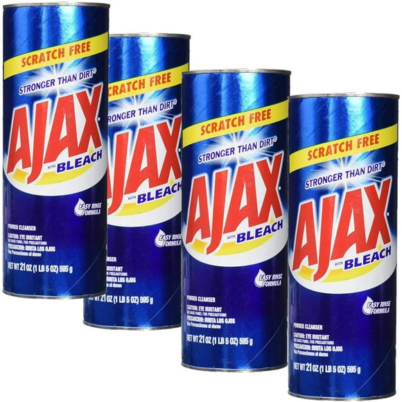 Ajax Nettoyant en Poudre Tout Usage avec de l'Eau de Javel 21 oz Pack de 4