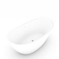 thumbnail image 2 of Manhattan 59" Solid Surface Freestanding Soaking Bathtub White, 2 of 7