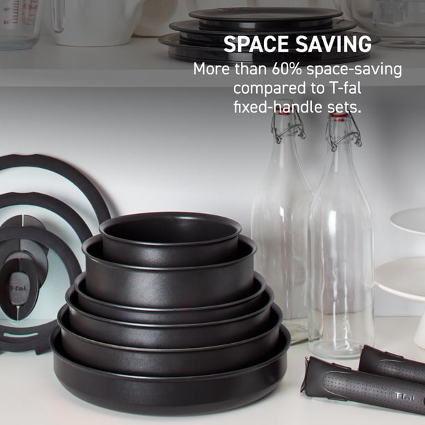 T-fal Ingenio Expertise 14 Piece Nonstick Cookware Set Onyx Black