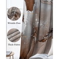 thumbnail image 3 of Marble Brown Kitchen Curtains Modern Abstract Ink Painting Luxury Cafe Short Curtains for Bathroom Blackout Window Curtain Grommet Small Window Treatment Tier Drapes for Bedroom Living Room 42"x45"x2, 3 of 9