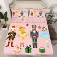 thumbnail image 2 of Homewish Cartoon Nutcracker Soldier Full Size Sheets，Merry Christmas Bed Sheets,Kawaii Ballet Girl Sheet Sets For Teens,Ultra Soft Home Decor,4pcs, 2 of 7
