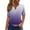 Purple, variant on Ecqkame Womens Summer Tops Basic V Neck Button Short Sleeve Casual Tee Shirt Gradient Colorr Fashion Loose Blouses Light Blue XL