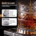 thumbnail image 6 of 2PCS 360 Spinning Crystal Glass Set, Rotating Whiskey Glasses with Heavy Relief Base, Premium Crystal Tumblers for Cocktails, Bar, Home and Party Use (Style A), 6 of 7