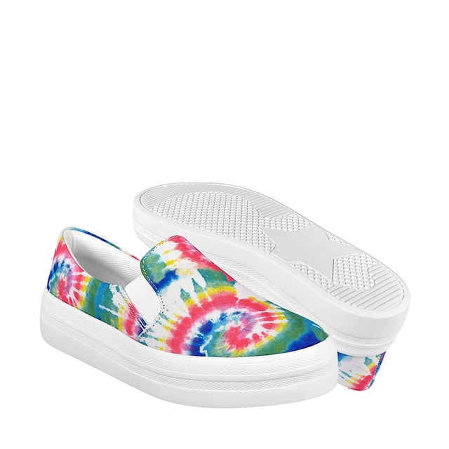 TENIS CASUALES PARA DAMA STYLO 7026 TEXTIL BLANCO ARCOIRIS Stylo 7026